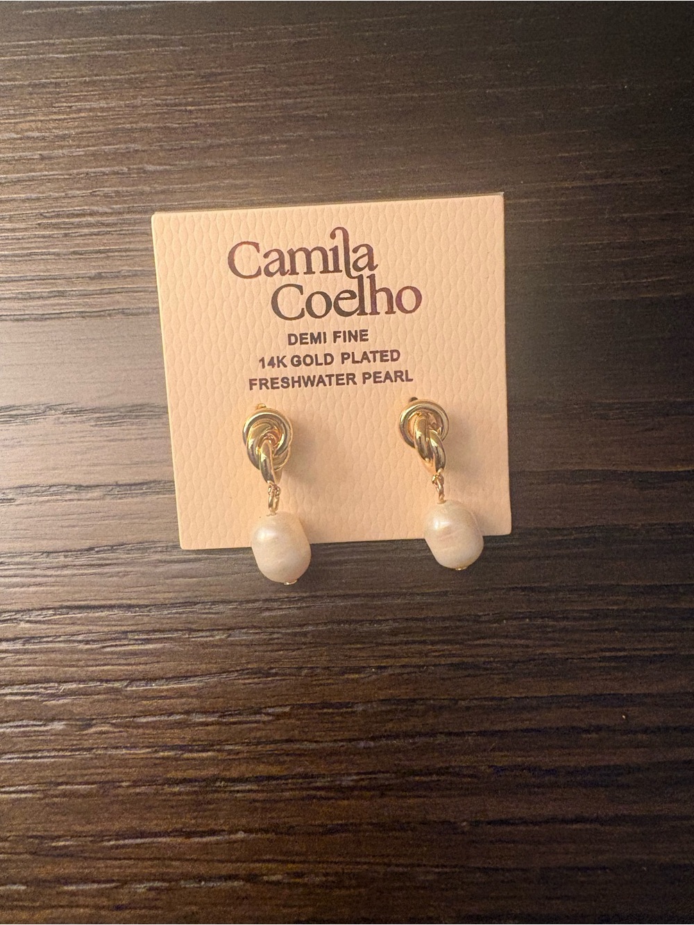 NEW Camila Coelho Freshwater Pearl Drop Earrings